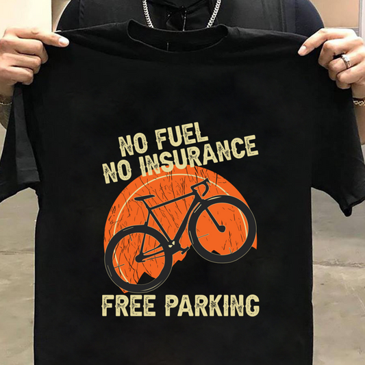 Cycling: No Limits, Fuel-Free Freedom Black T-Shirt