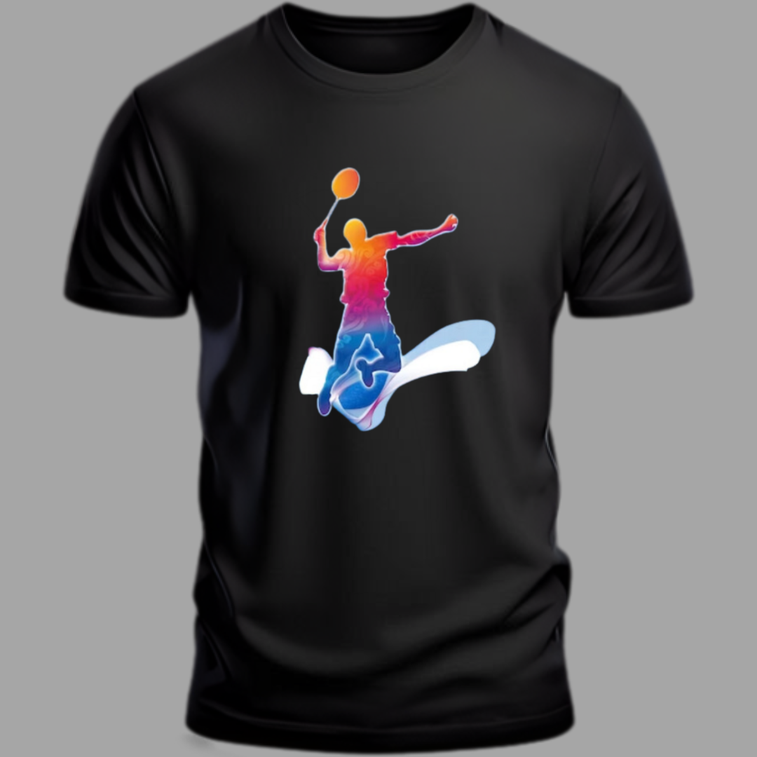 Badminton Lover Black T-Shirt