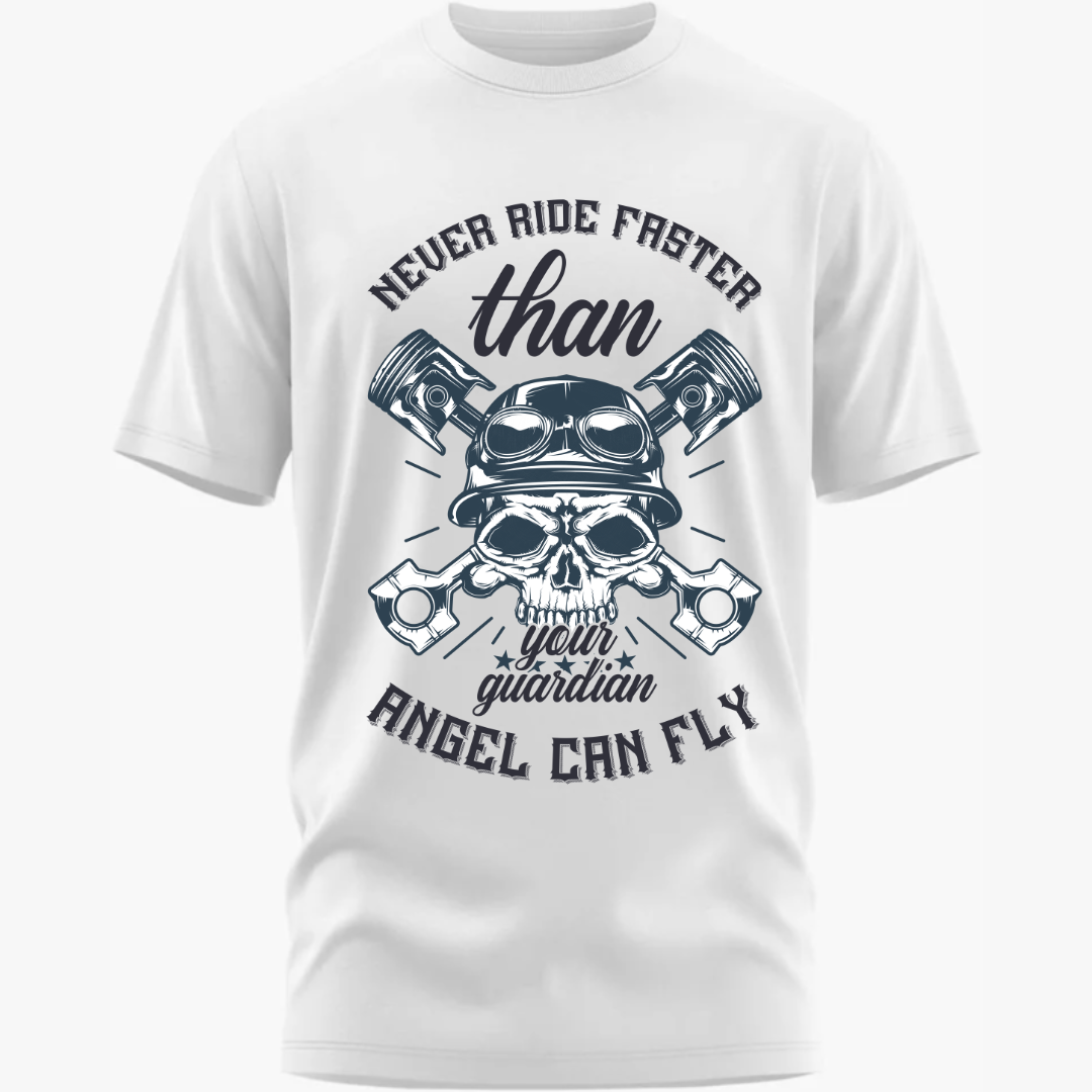 Biker: Never Ride Faster Than Your Guardian Angel Can Fly Classic T-Shirt