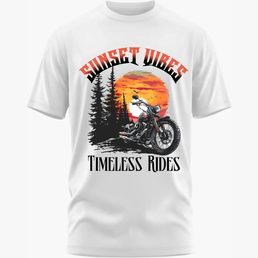 Biker Sunset Vibes,Timeless Rides Classic T-Shirt