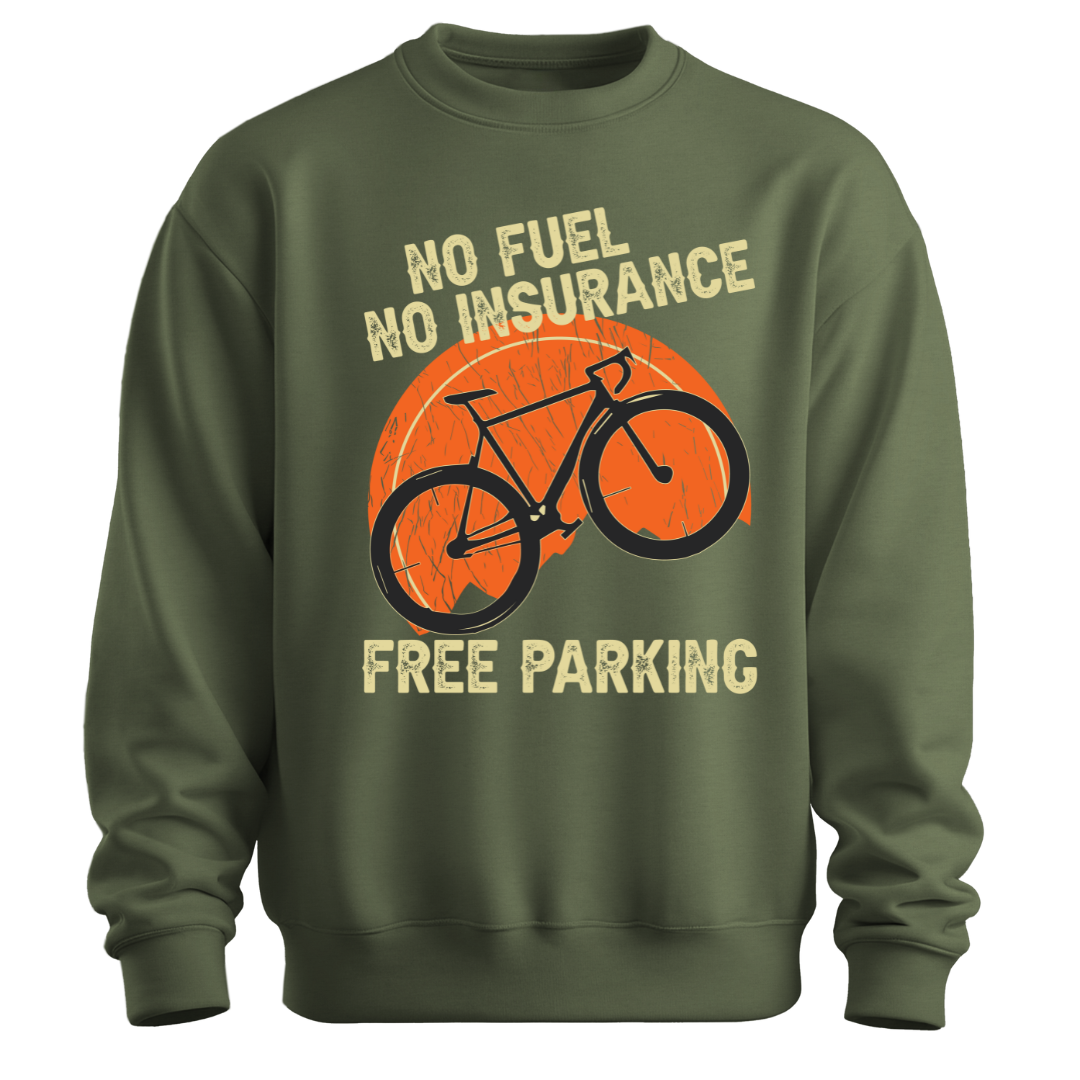 Cycling: No Limits, Fuel-Free Freedom Classic Unisex Sweatshirt