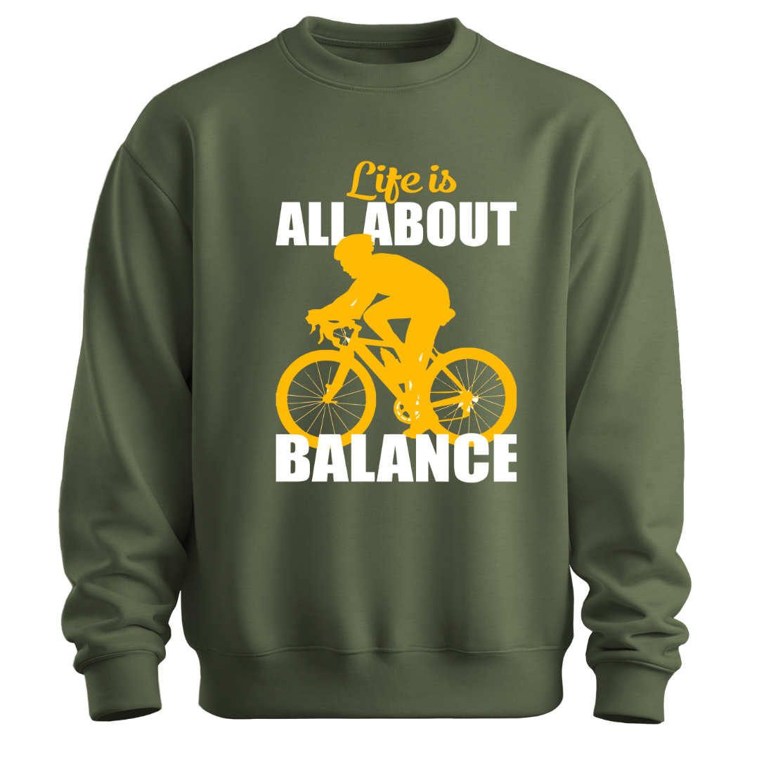 Cycling:Life Is All About Balance Classic Unisex Sweatshirt