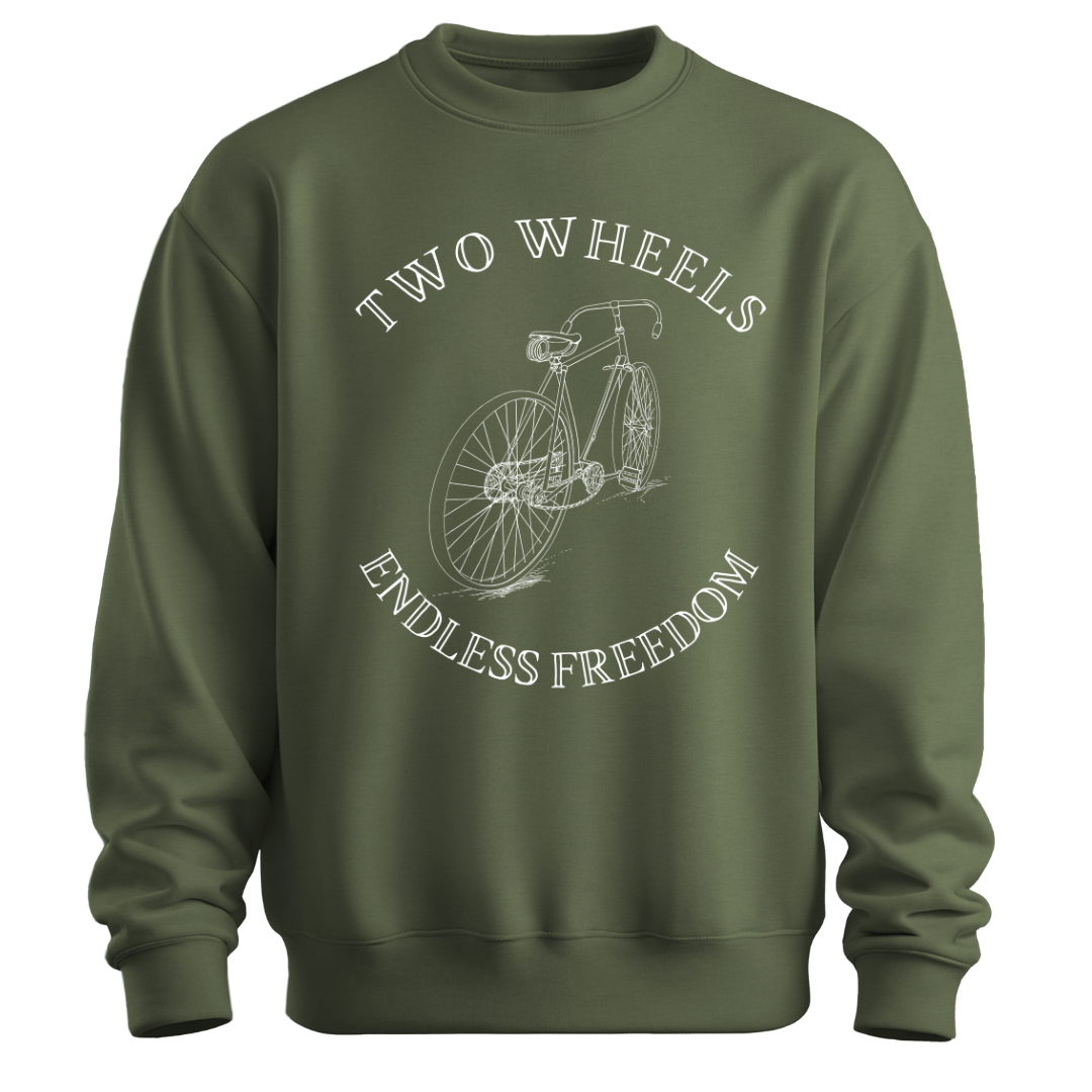 Cycling: Two Wheels,Endless Freedom Classic Unisex Sweatshirt