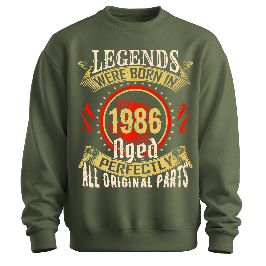 Legends were Born in 1986 Classic Unisex Sweatshirt