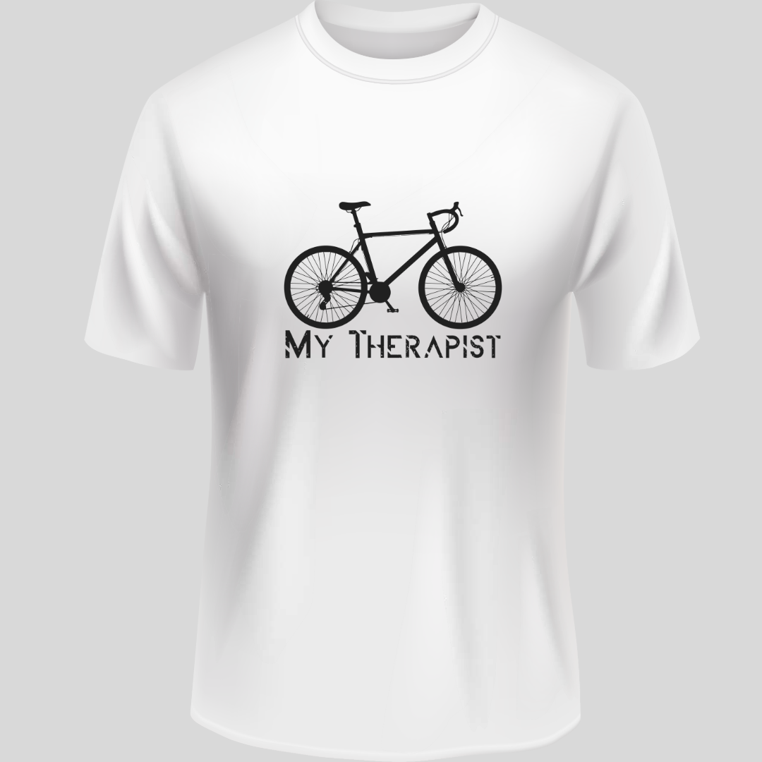 Cycling: My Therapist Classic White T-Shirt