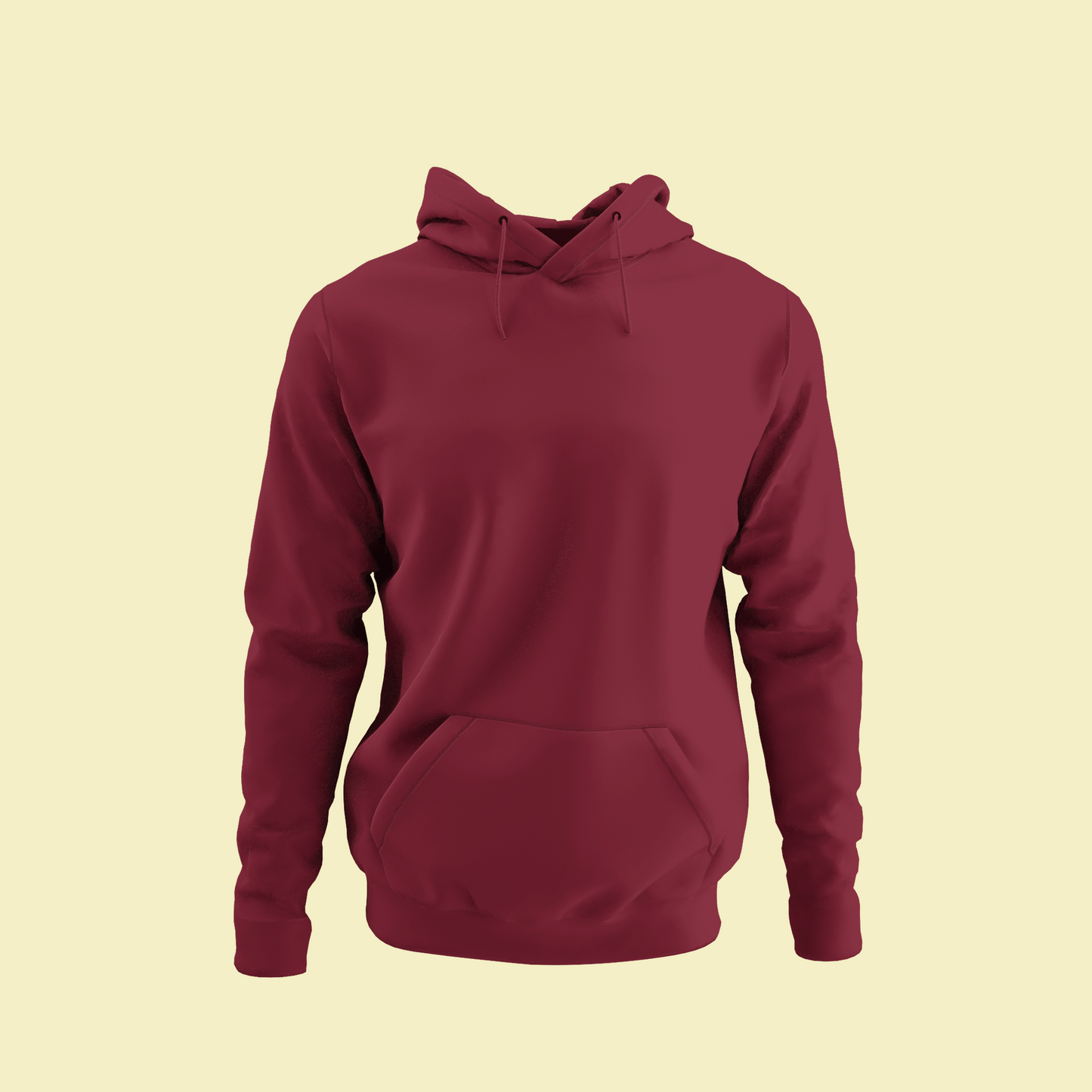 Solid Maroon Unisex Regular Hoodie