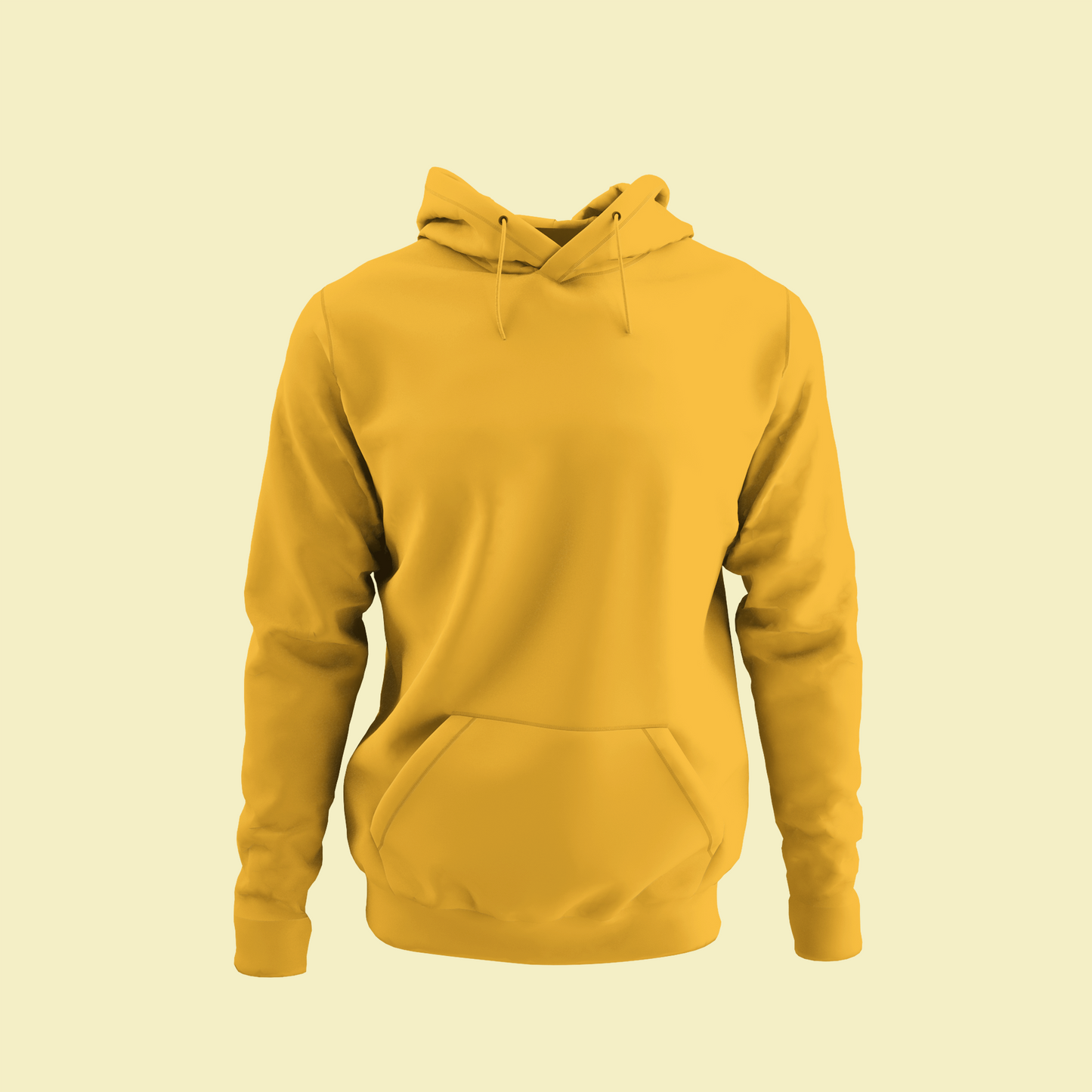 Solid Golden Yellow Unisex Regular Hoodie