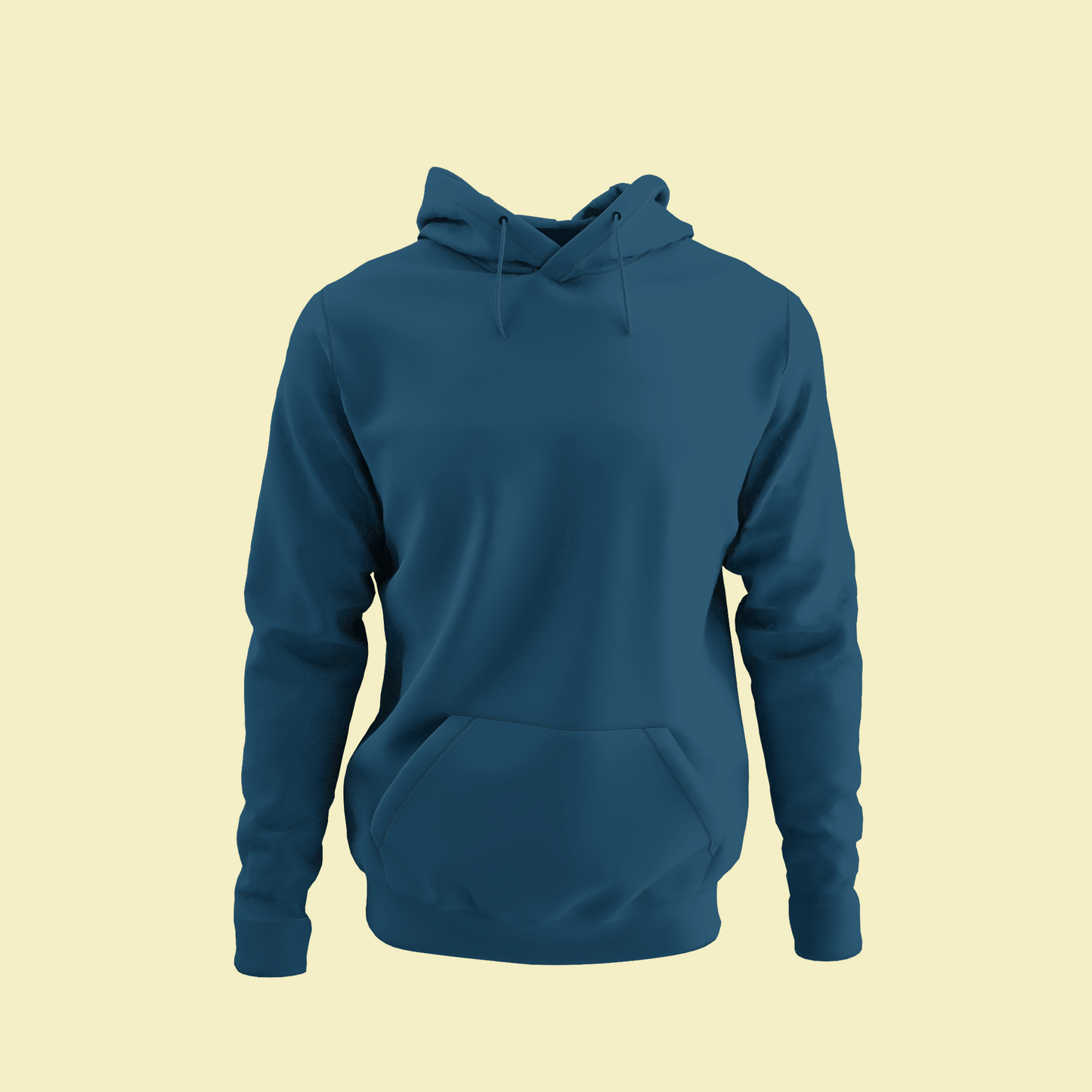 Solid Navi Blue Unisex Regular Hoodie