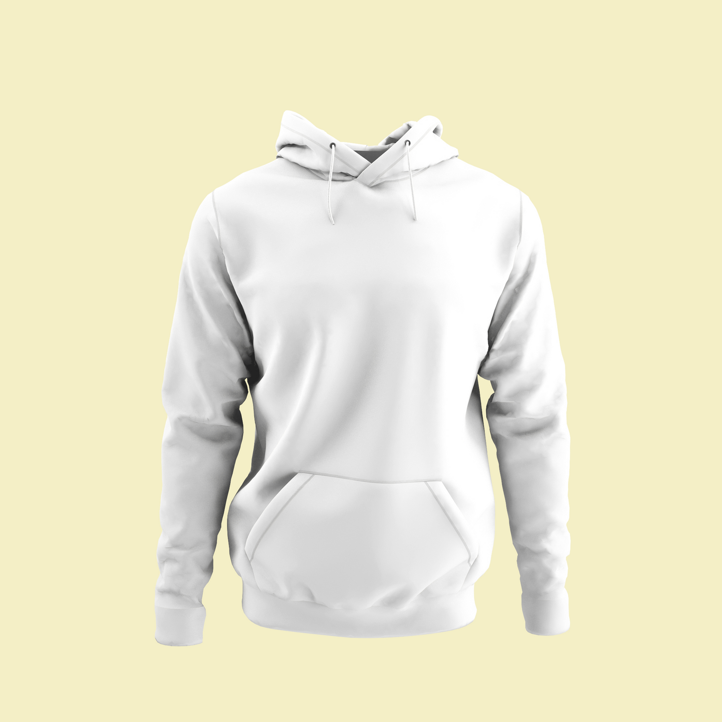 Solid White Unisex Regular Hoodie