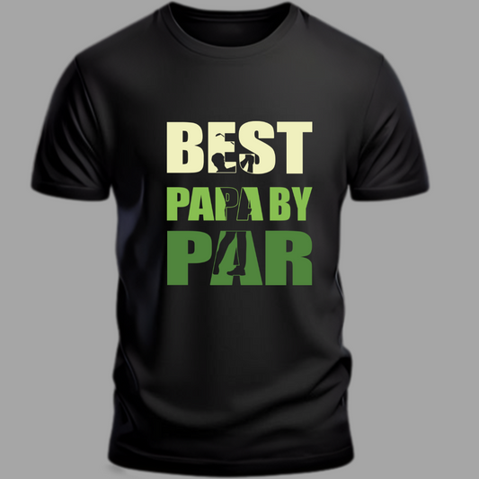 Golf: Best Papa By Par Classic Black T-Shirt