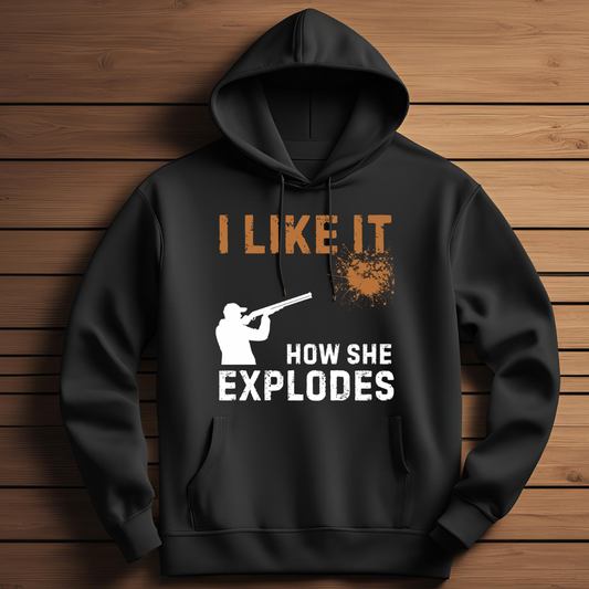Shooting: I Like It, How She Explodes Unisex Classic Pullover Hoodie