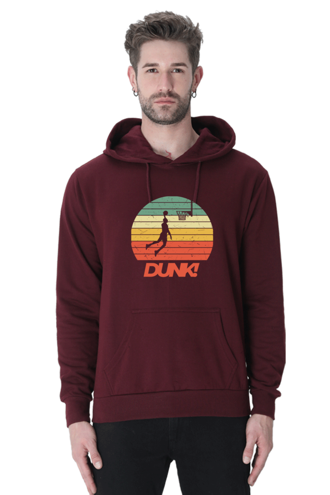 Basket Ball  Dunk Shot Hooded Sweat Shirt