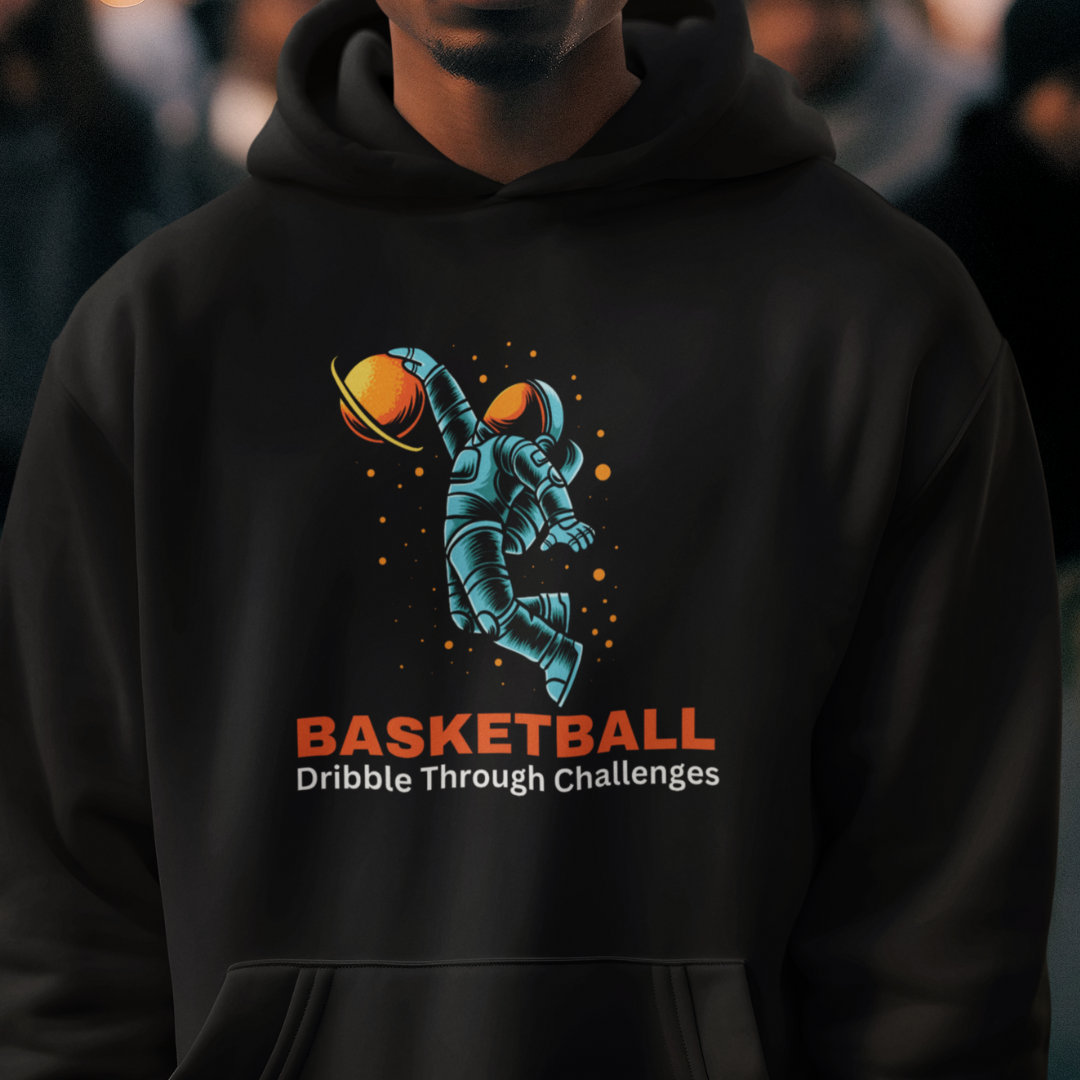 BasketBall Dribble Through  Challenges Hooded Sweat Shirt