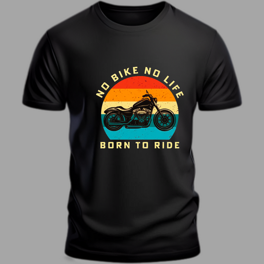 Biker : No Bike No Life Born to Ride Classic Black T-Shirt