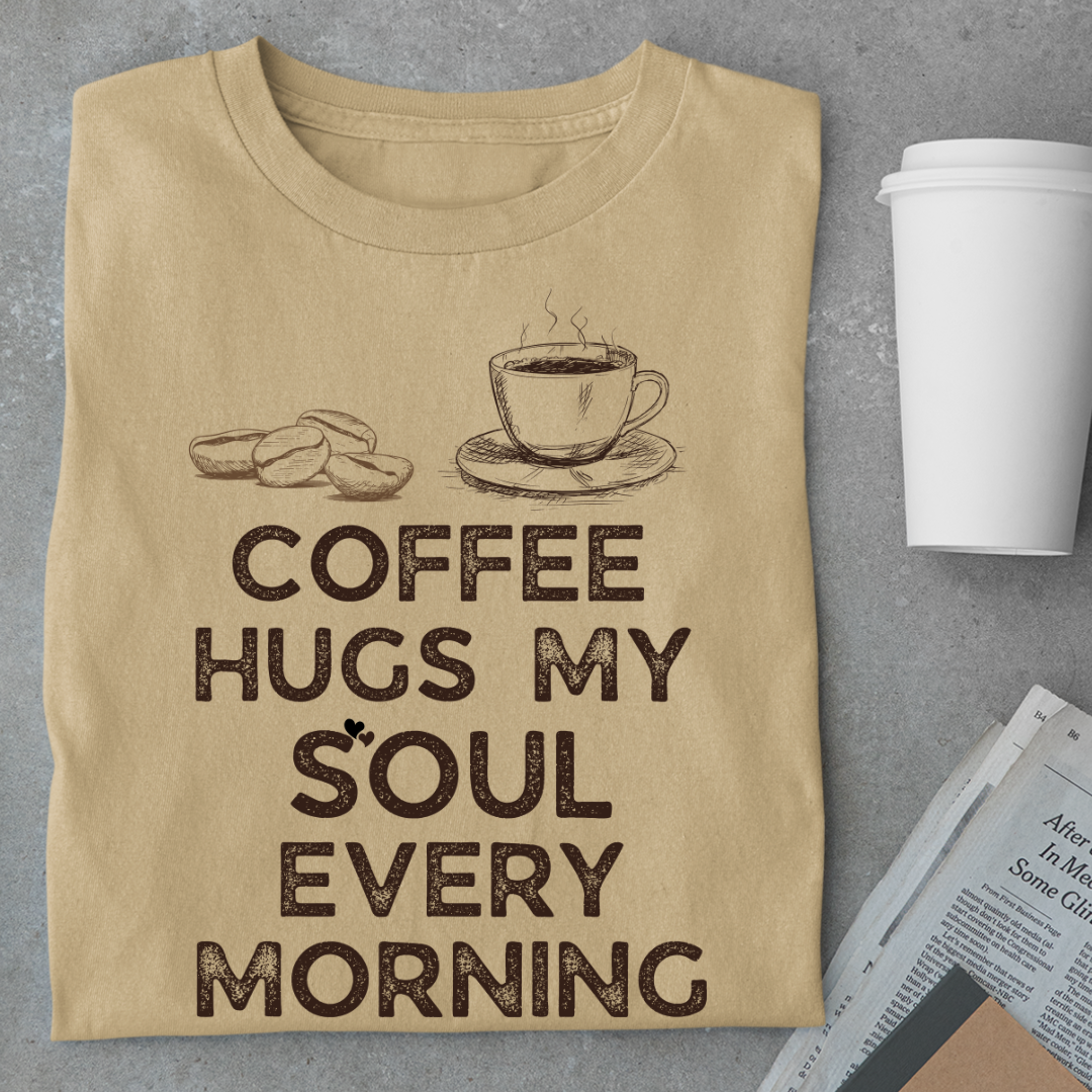 Coffee:Hugs My Soul Every Morning Unisex Classic T-Shirt