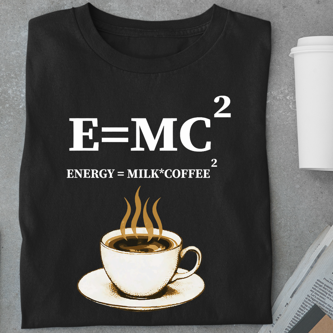 Coffee: Physics of Caffeine  "Energy = Milk × Coffee²" Unisex Classic T-Shirt