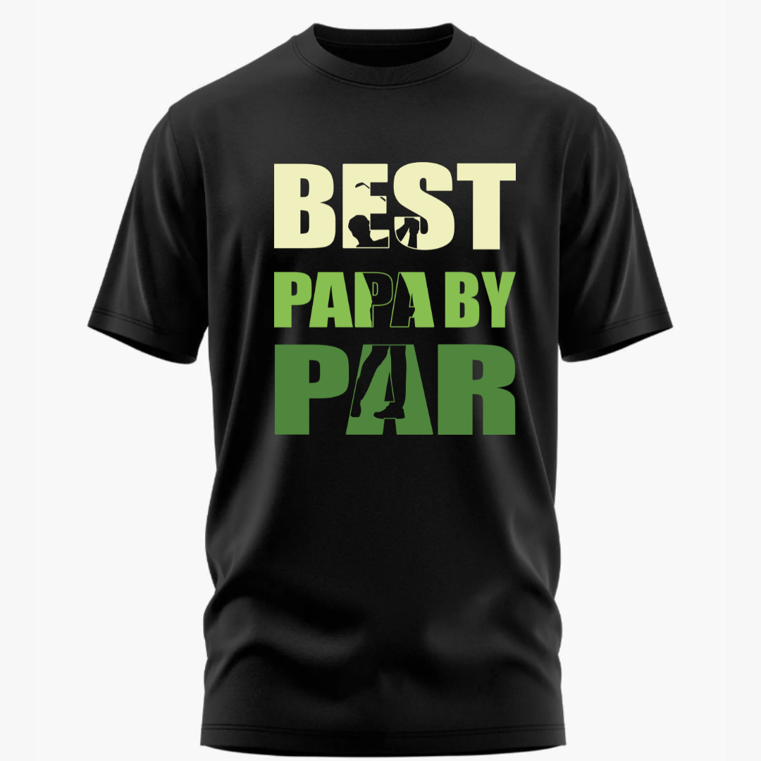 Golf: Best Papa By Par Classic Black T-Shirt