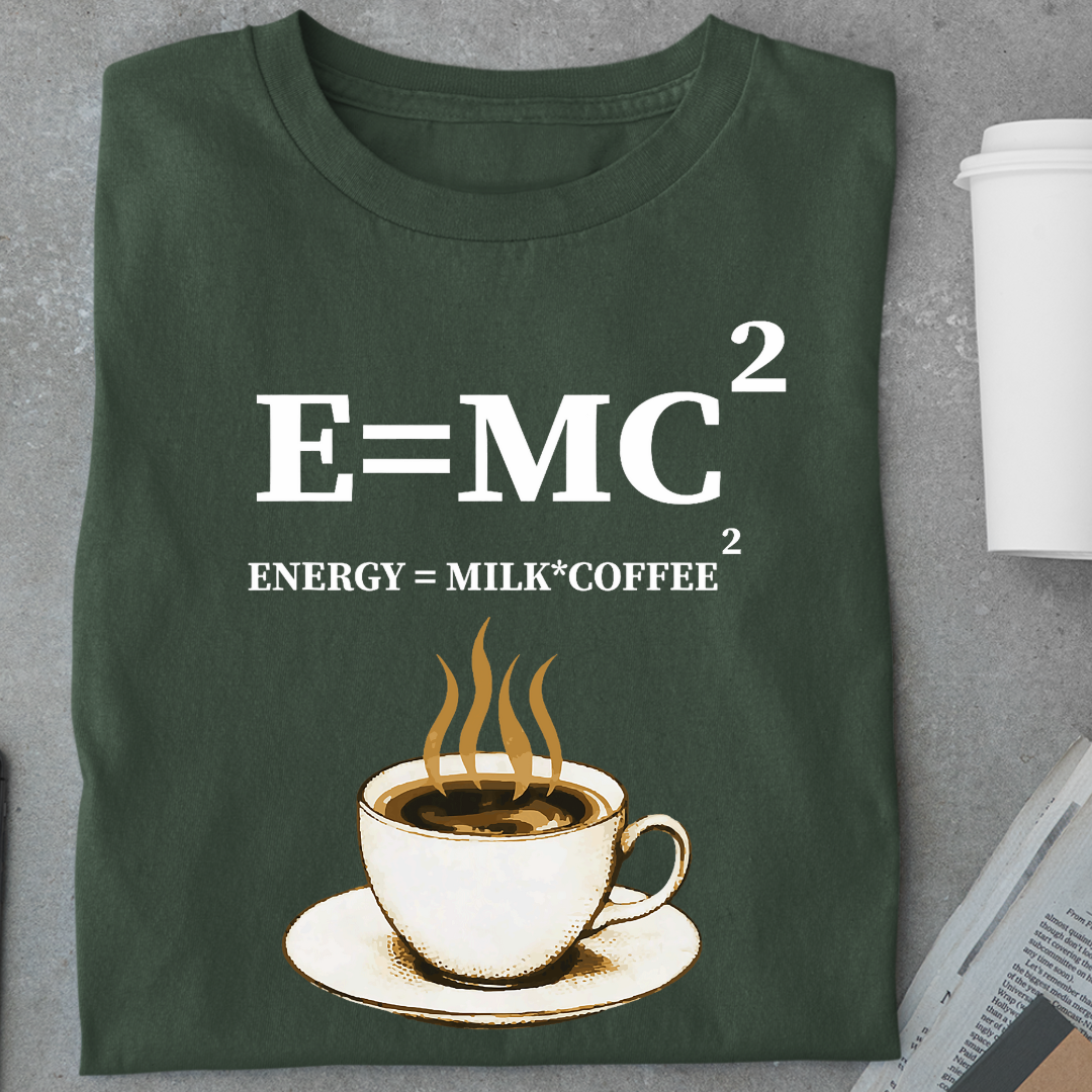 Coffee: Physics of Caffeine  "Energy = Milk × Coffee²" Unisex Classic T-Shirt