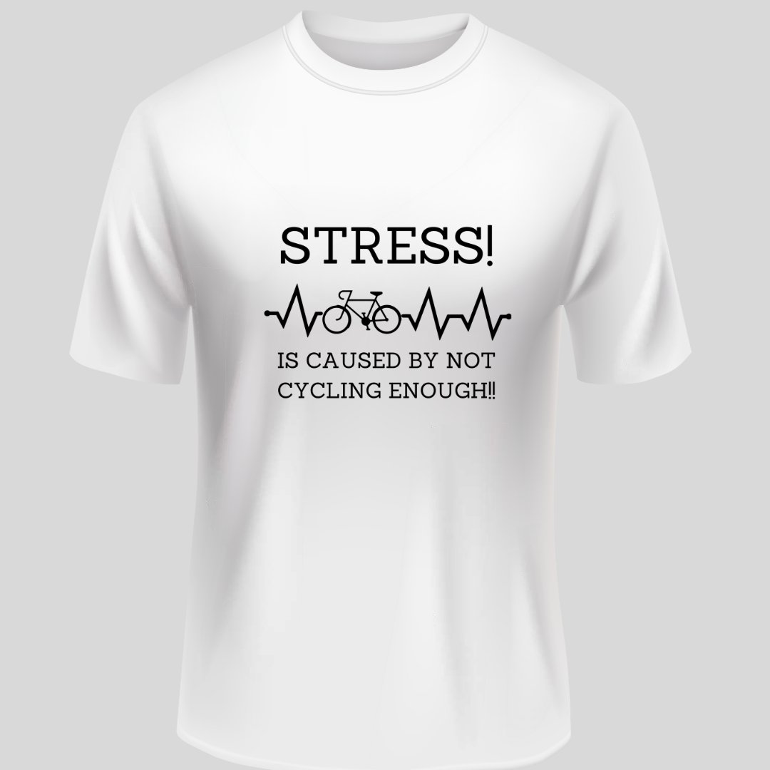 Cycling: Pedal Away Stress Classic White T-Shirt