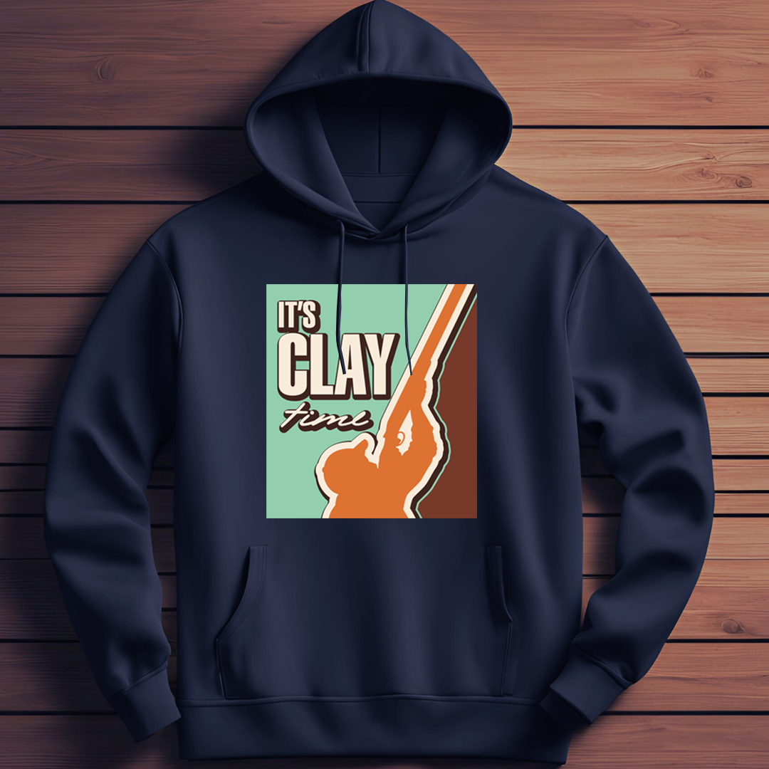 Shooting It's Clay Time Classic Pull Over Hoodie