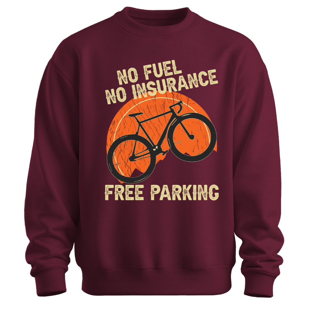Cycling: No Limits, Fuel-Free Freedom Classic Unisex Sweatshirt