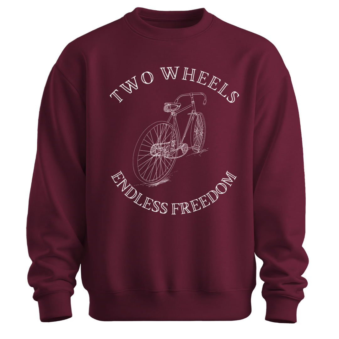 Cycling: Two Wheels,Endless Freedom  Classic Unisex Sweatshirt