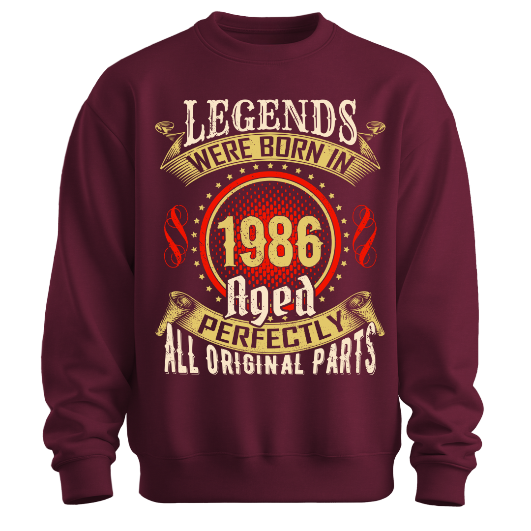 Legends were Born in 1986 Classic Unisex Sweatshirt