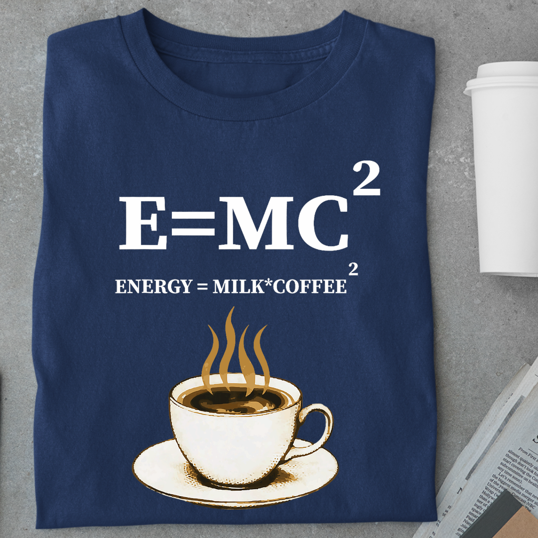 Coffee: Physics of Caffeine  "Energy = Milk × Coffee²" Unisex Classic T-Shirt