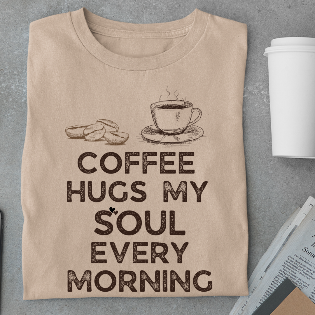 Coffee:Hugs My Soul Every Morning Unisex Classic T-Shirt