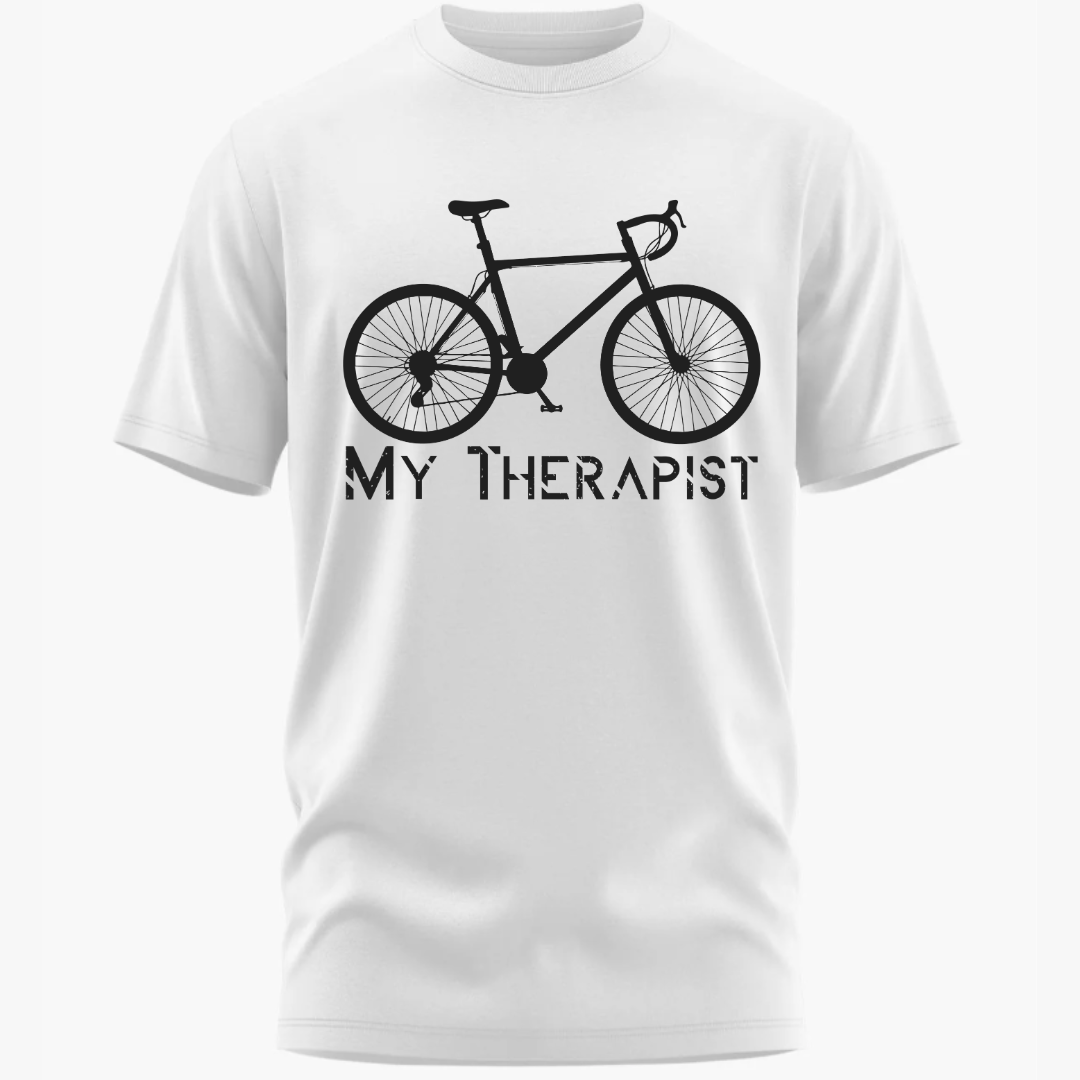 Cycling: My Therapist Classic White T-Shirt