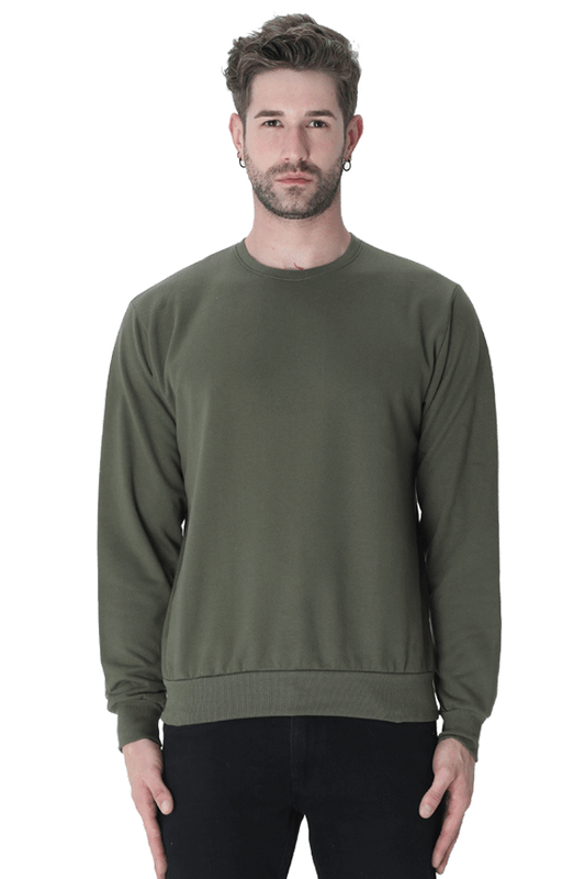 Olive Green Unisex Winter SweatShirt