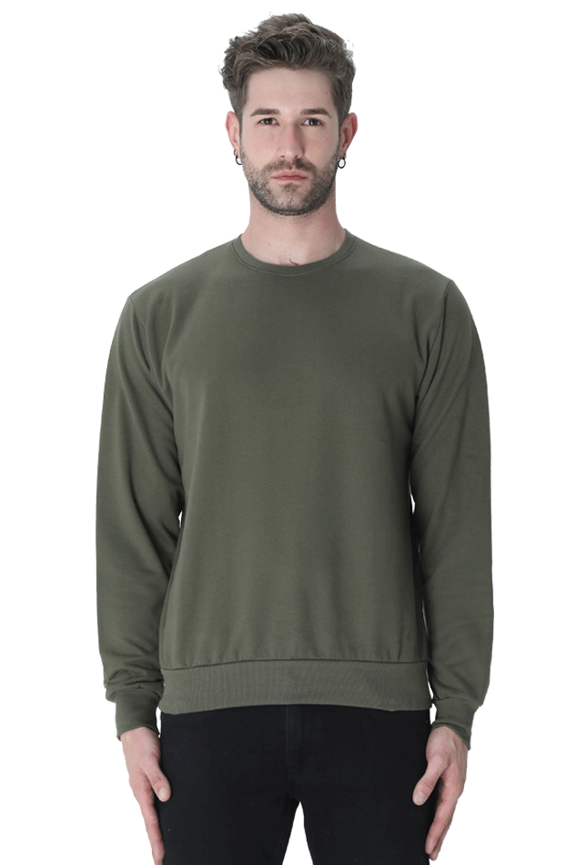 Olive Green Unisex Winter SweatShirt